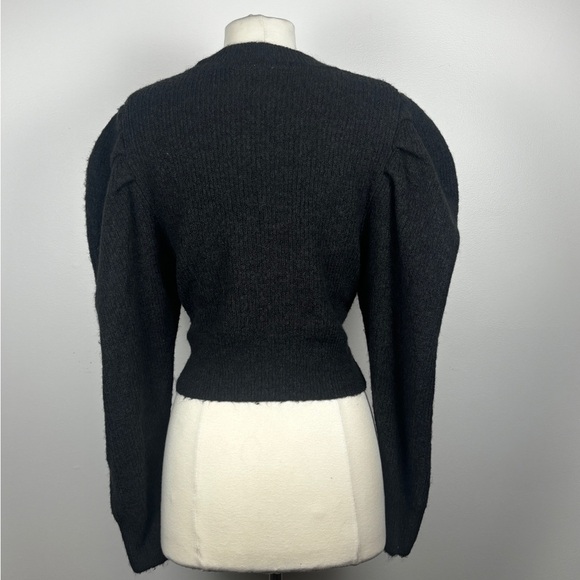 High Neck Puff Sleeve Pullover Basic - Picture 3 of 5